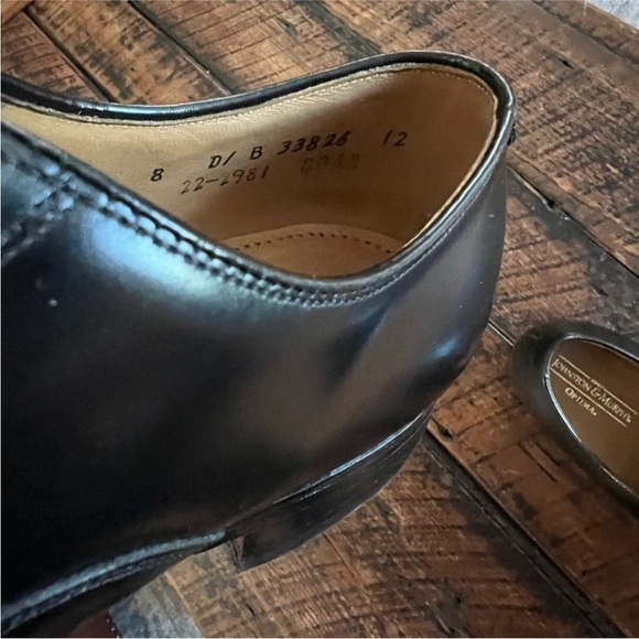 Johnston & Murphy Black Leather Oxford Meade Cap Toe Shoe size 8 main image 8